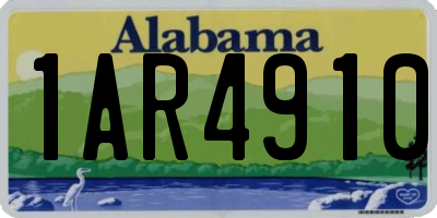 AL license plate 1AR4910