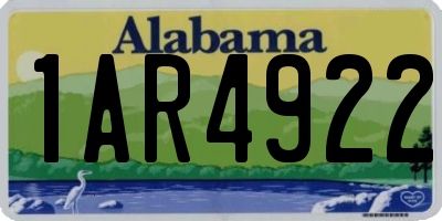 AL license plate 1AR4922