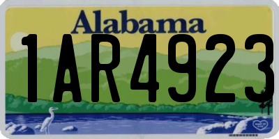 AL license plate 1AR4923