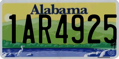 AL license plate 1AR4925