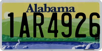 AL license plate 1AR4926