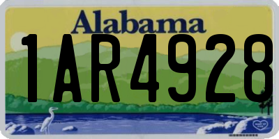 AL license plate 1AR4928