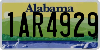 AL license plate 1AR4929