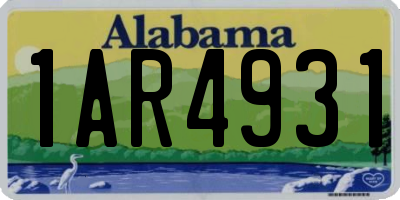 AL license plate 1AR4931