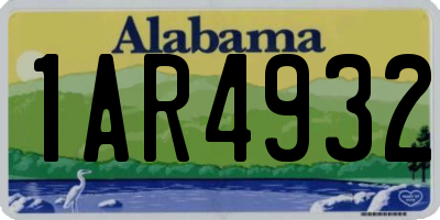 AL license plate 1AR4932