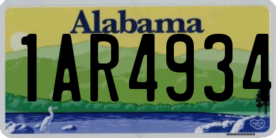 AL license plate 1AR4934