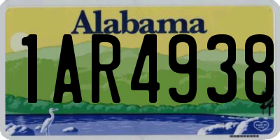 AL license plate 1AR4938
