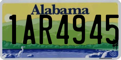 AL license plate 1AR4945