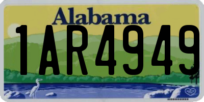 AL license plate 1AR4949