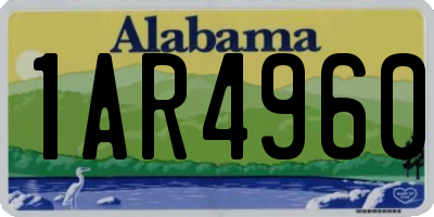 AL license plate 1AR4960