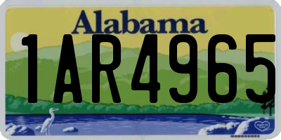 AL license plate 1AR4965