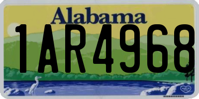 AL license plate 1AR4968