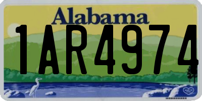 AL license plate 1AR4974