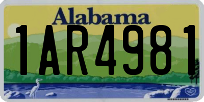 AL license plate 1AR4981