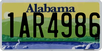 AL license plate 1AR4986