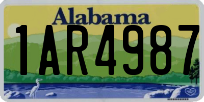 AL license plate 1AR4987