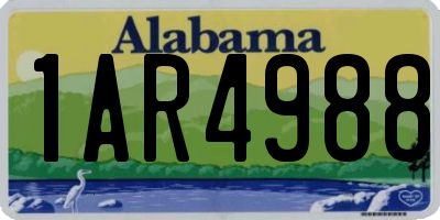 AL license plate 1AR4988