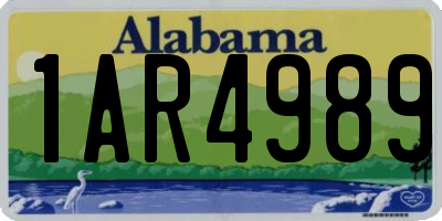 AL license plate 1AR4989