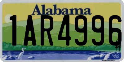 AL license plate 1AR4996