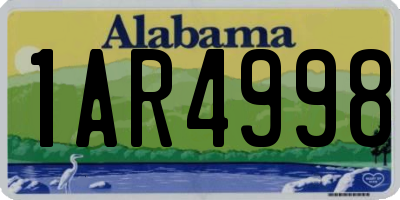 AL license plate 1AR4998