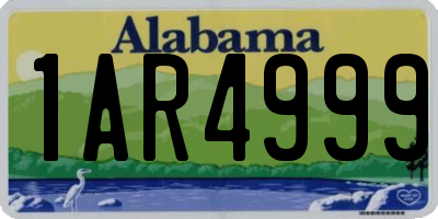 AL license plate 1AR4999