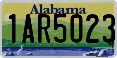 AL license plate 1AR5023