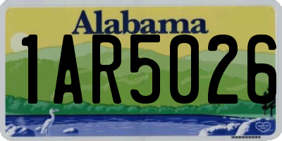 AL license plate 1AR5026