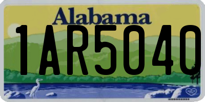 AL license plate 1AR5040