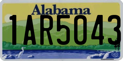 AL license plate 1AR5043