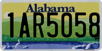 AL license plate 1AR5058