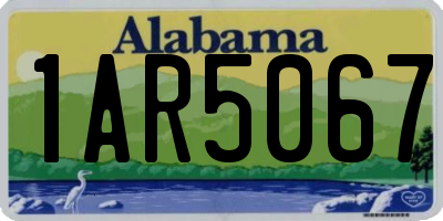 AL license plate 1AR5067