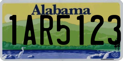 AL license plate 1AR5123