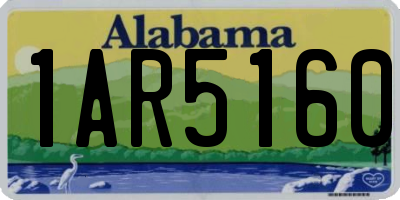 AL license plate 1AR5160
