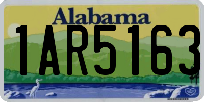 AL license plate 1AR5163