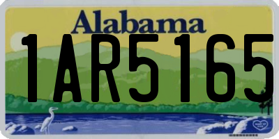 AL license plate 1AR5165