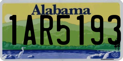 AL license plate 1AR5193