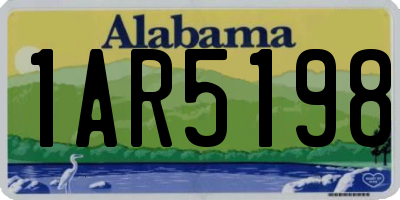 AL license plate 1AR5198