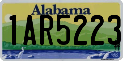 AL license plate 1AR5223