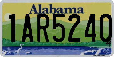 AL license plate 1AR5240