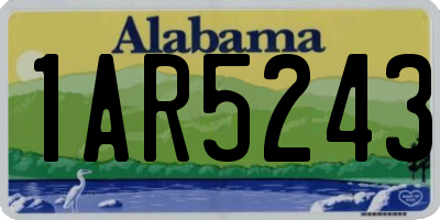 AL license plate 1AR5243