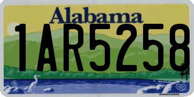 AL license plate 1AR5258