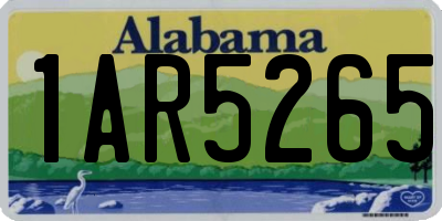 AL license plate 1AR5265