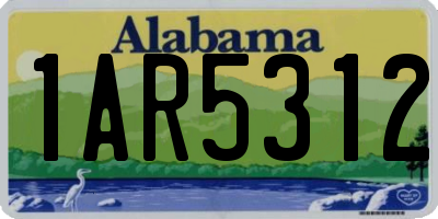 AL license plate 1AR5312