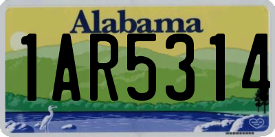 AL license plate 1AR5314