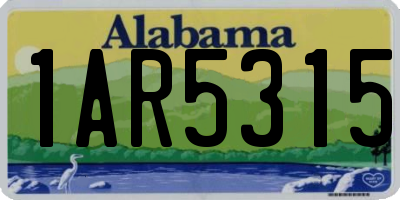 AL license plate 1AR5315