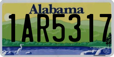 AL license plate 1AR5317