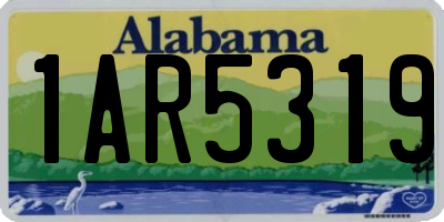 AL license plate 1AR5319