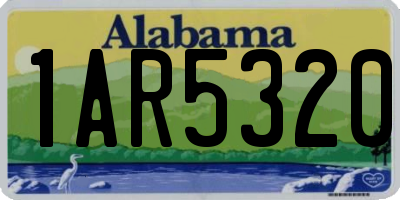 AL license plate 1AR5320