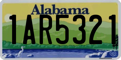 AL license plate 1AR5321