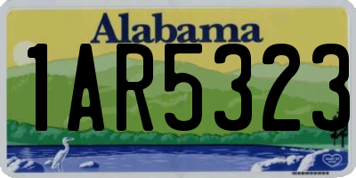 AL license plate 1AR5323